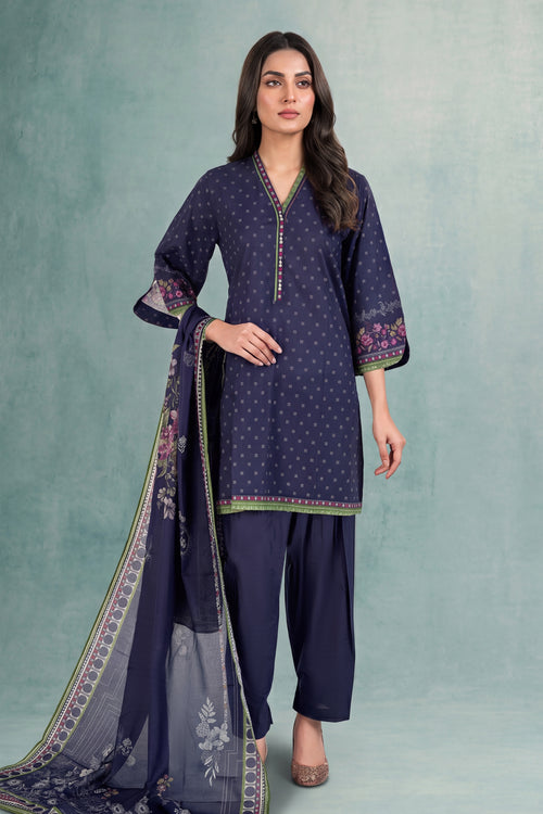 Printed Cambric Unstitched 3-Piece