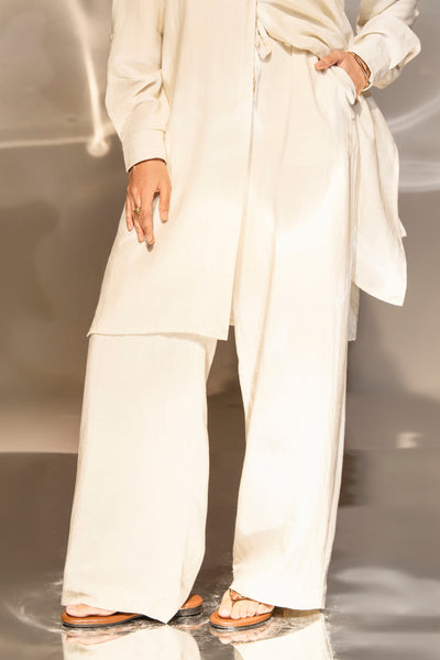 PLAIN TENCEL STITCHED PANTS