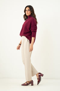 Narrow Leg Formal Pants - Khaki