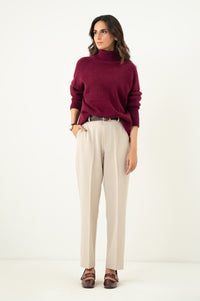 Narrow Leg Formal Pants - Khaki