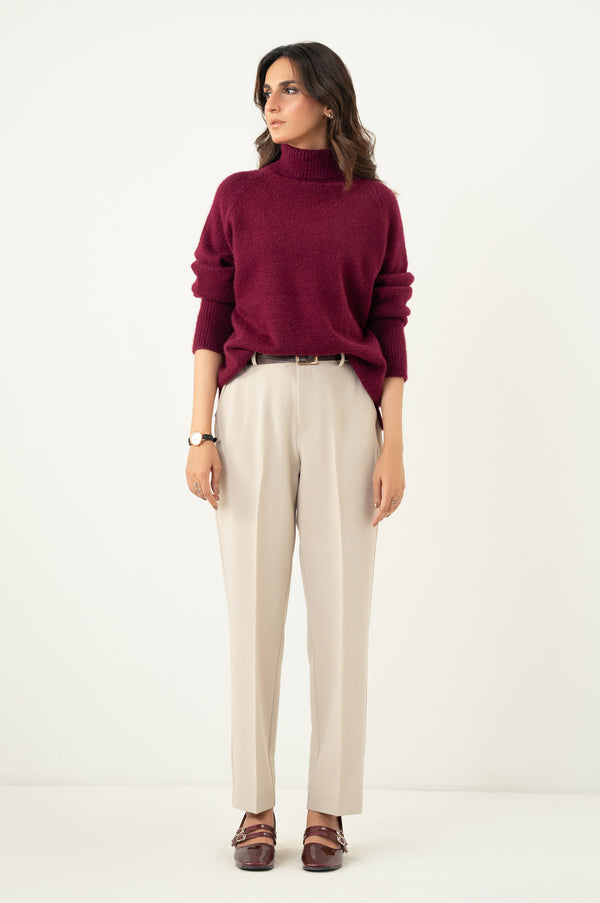 Narrow Leg Formal Pants - Khaki