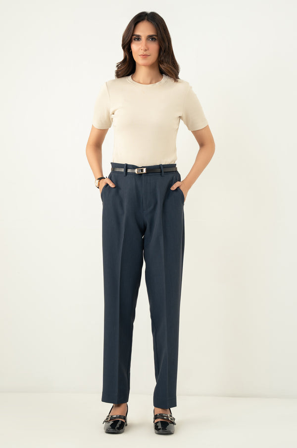 Narrow Leg Formal Pants - Dark Grey