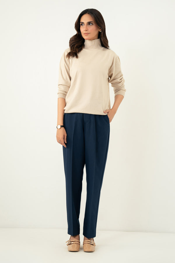 Narrow Leg Formal Pants - Navy