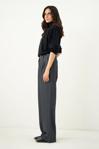Wide Leg Formal Pants - Grey