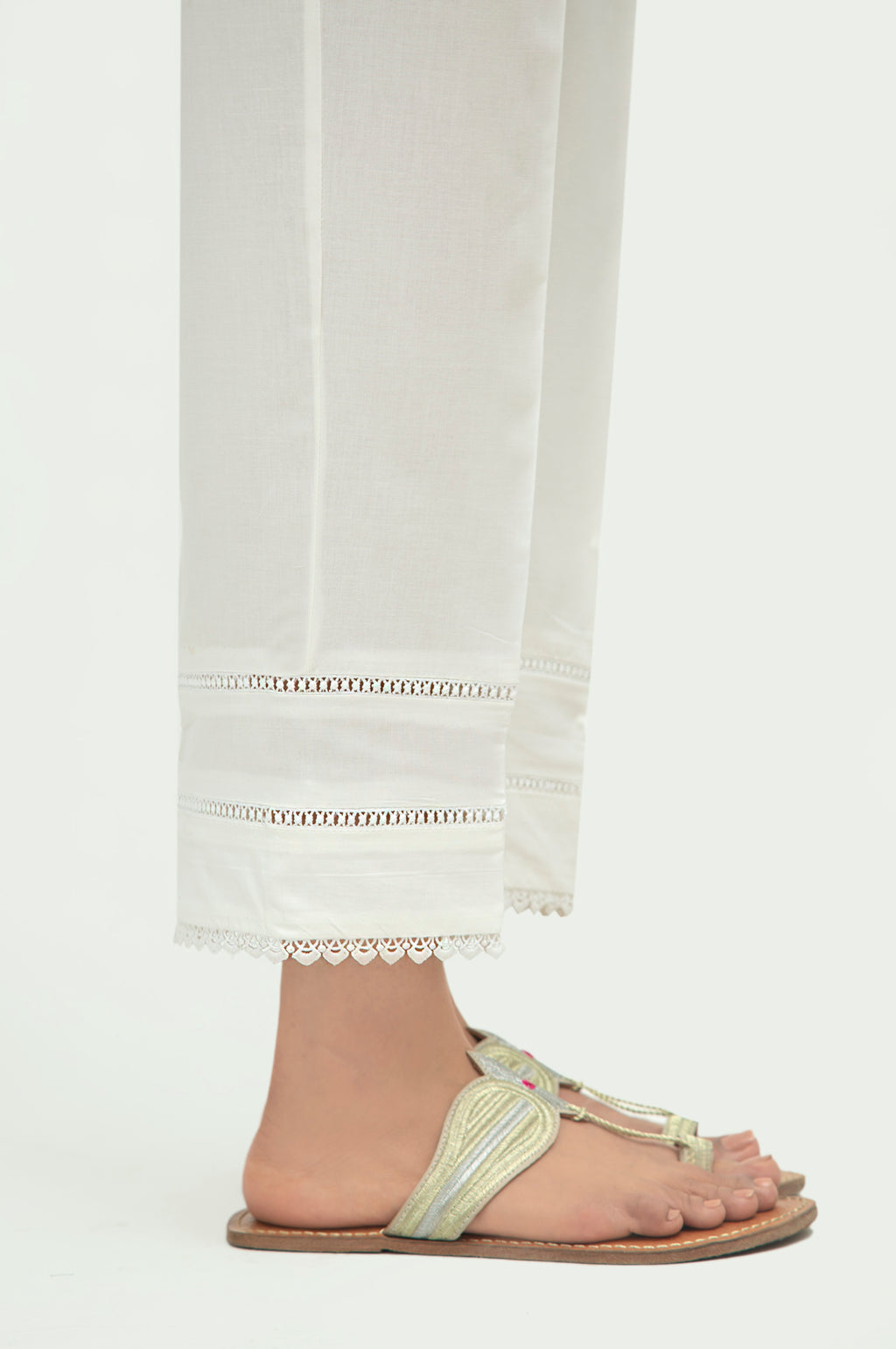Stylized Cambric Straight Pant - Regular Fit