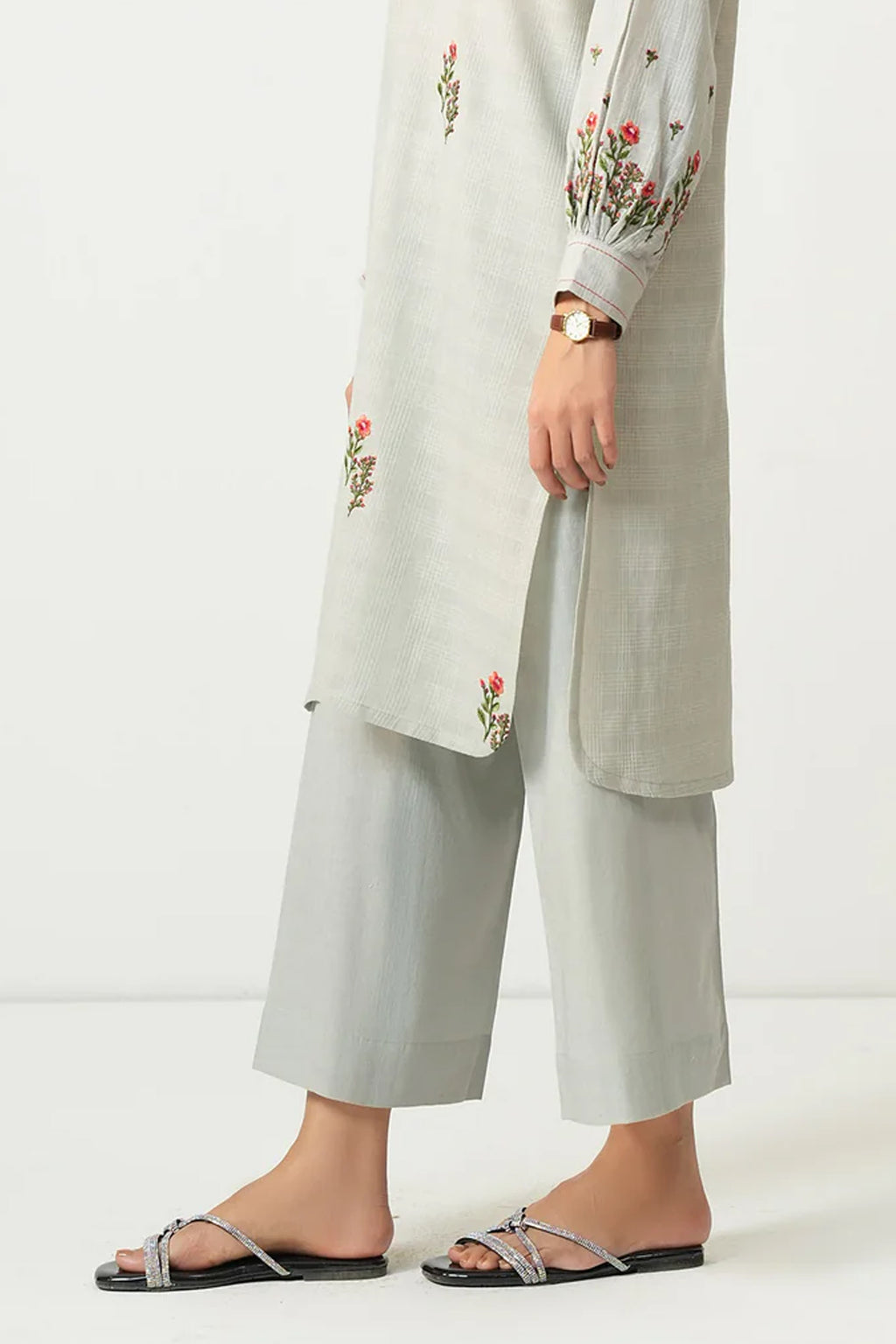 STITCHED DYED CAMBRIC CULOTTES