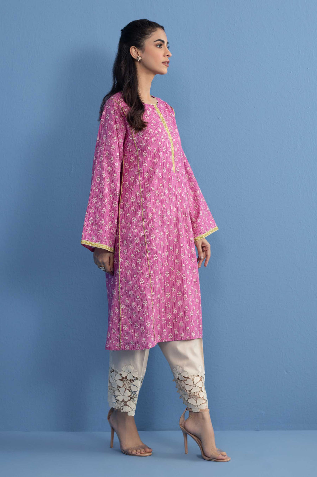 Stitched 1 Piece Printed Khaddar Shirt