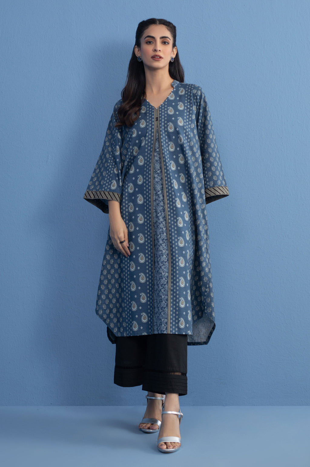 Stitched 1 Piece Printed Khaddar Shirt