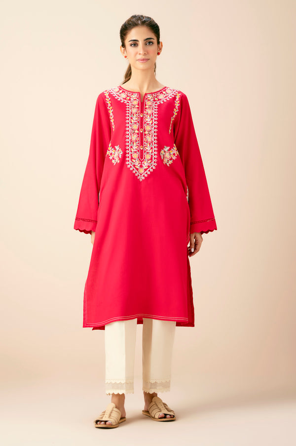 Stitched 1 Piece Embroidered Cottel Shirt