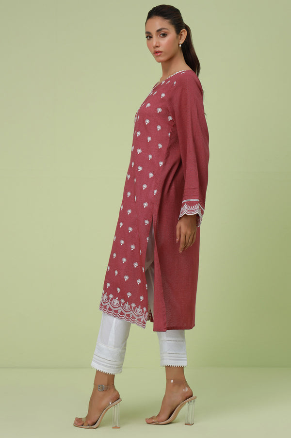 Stitched 1 Piece Textured Lawn Chikankari Embroidered Shirt