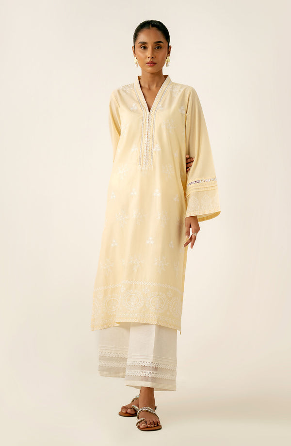 Stitched 1 Piece Embroidered Chikankari Lawn Shirt