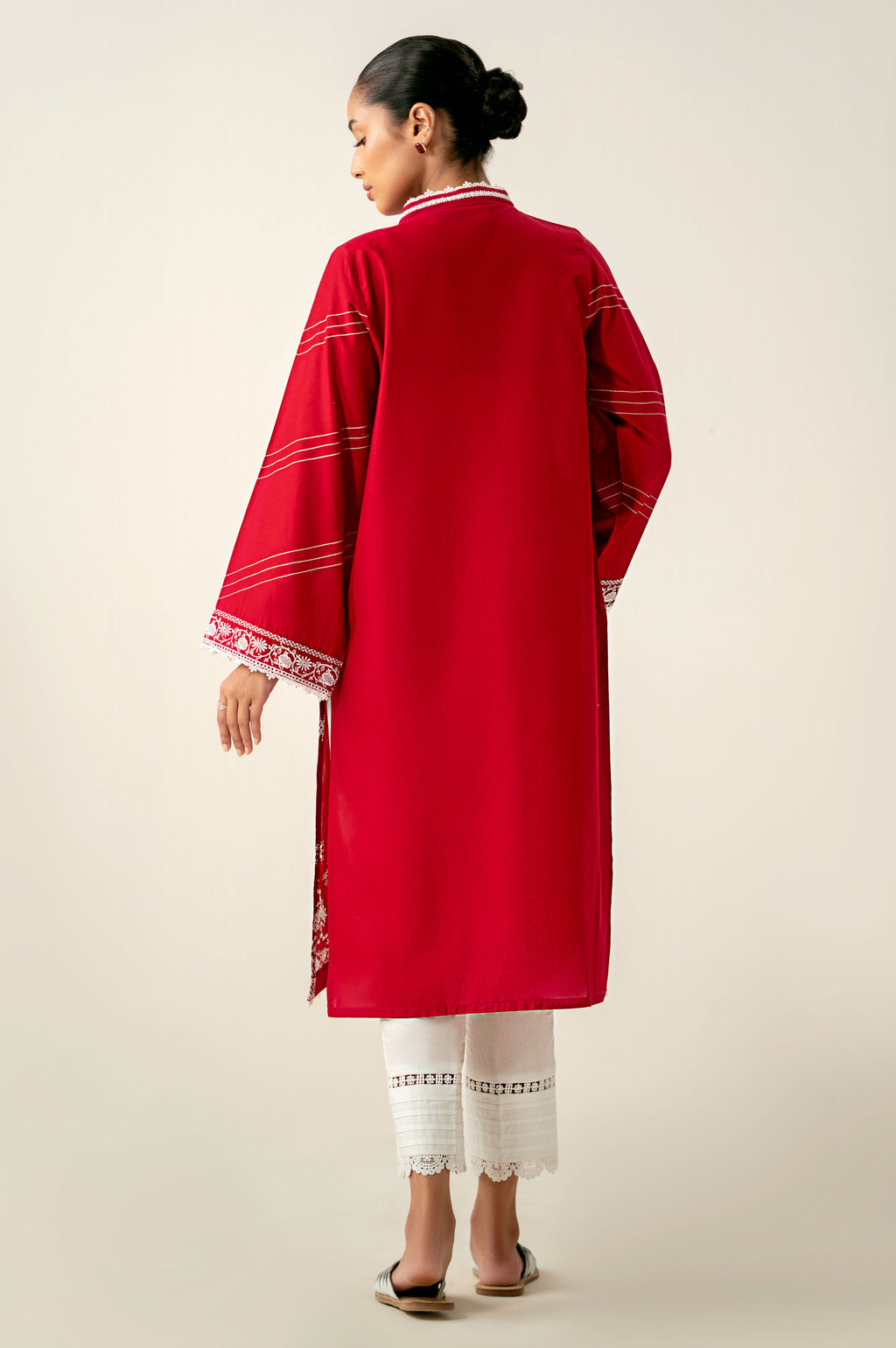 Stitched 1 Piece Embroidered Chikankari Lawn Shirt
