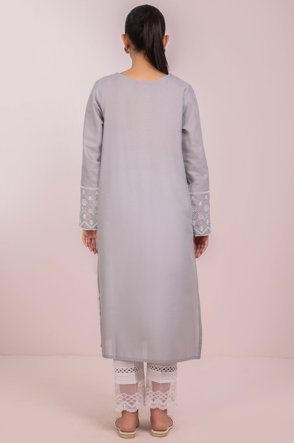 Stitched 1 Piece Embroidered Chikankari Lawn Shirt
