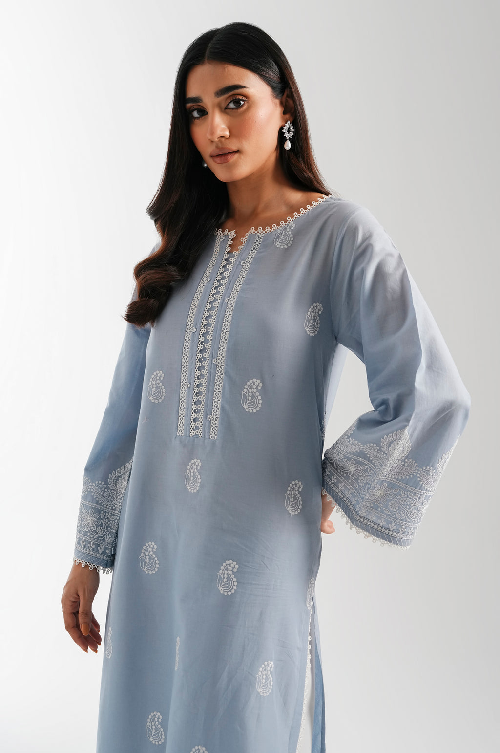 Stitched 1 Piece Embroidered Chikankari Shirt