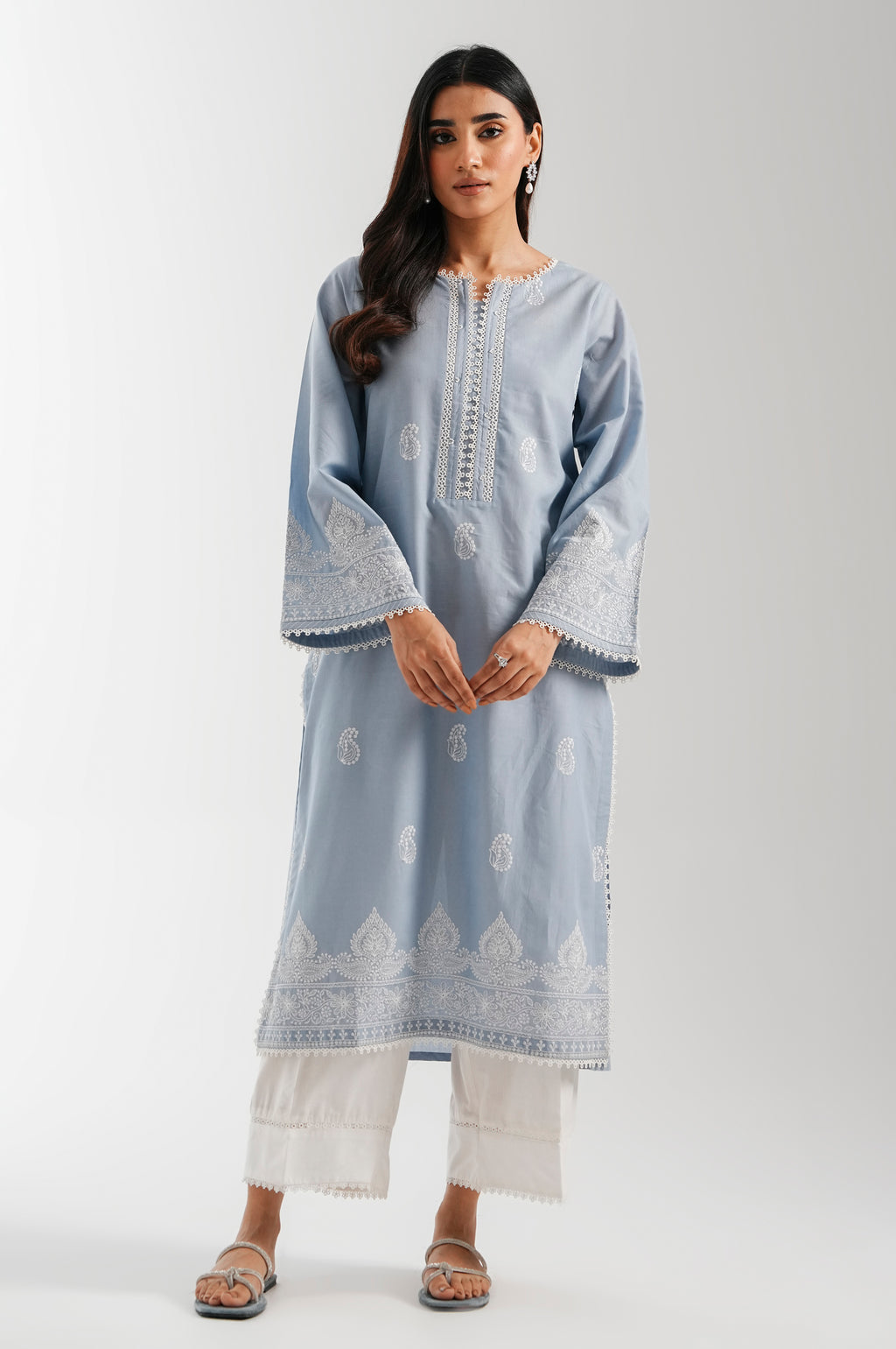 Stitched 1 Piece Embroidered Chikankari Shirt