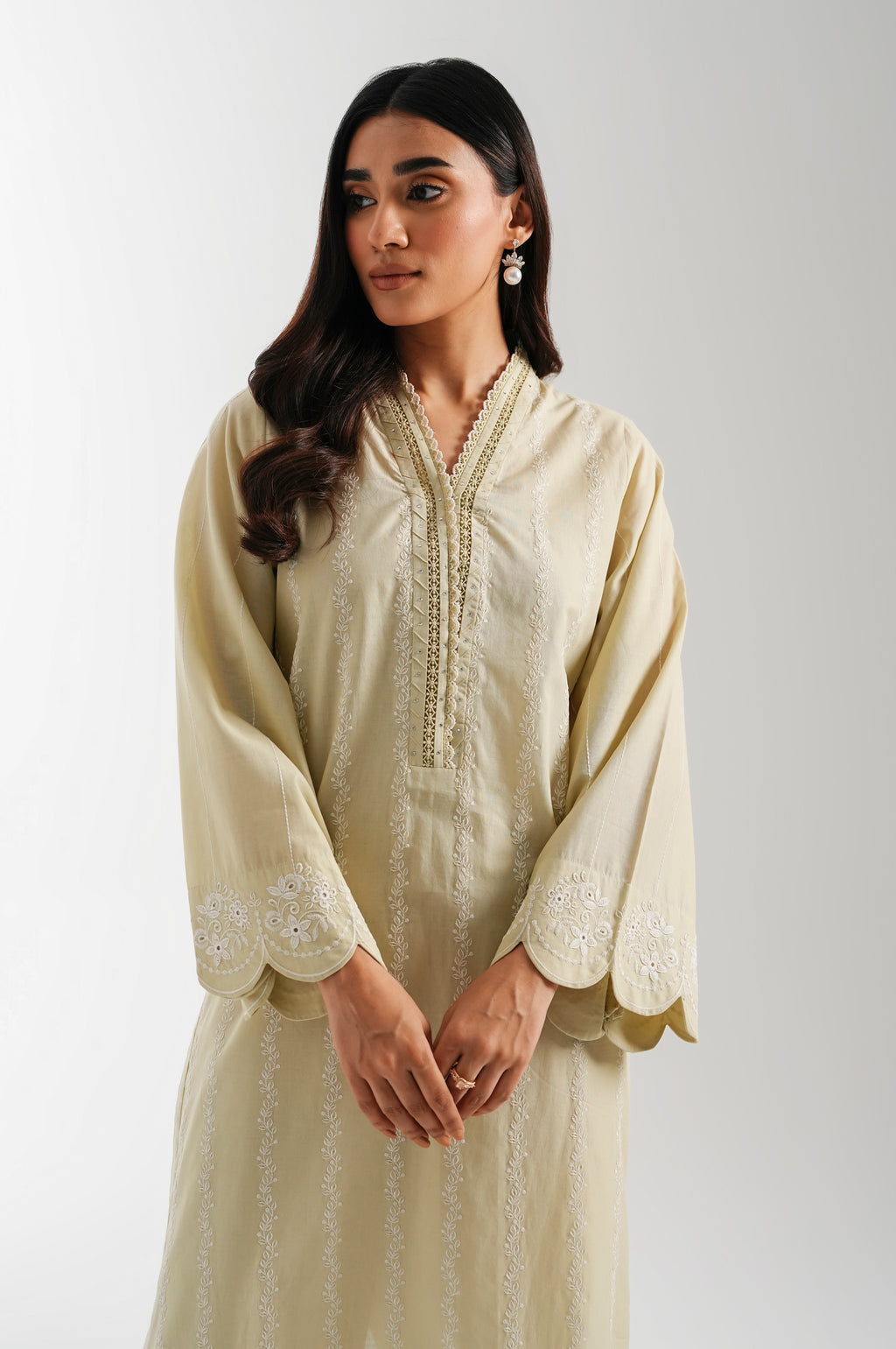 Stitched 1 Piece Embroidered Chikankari Shirt