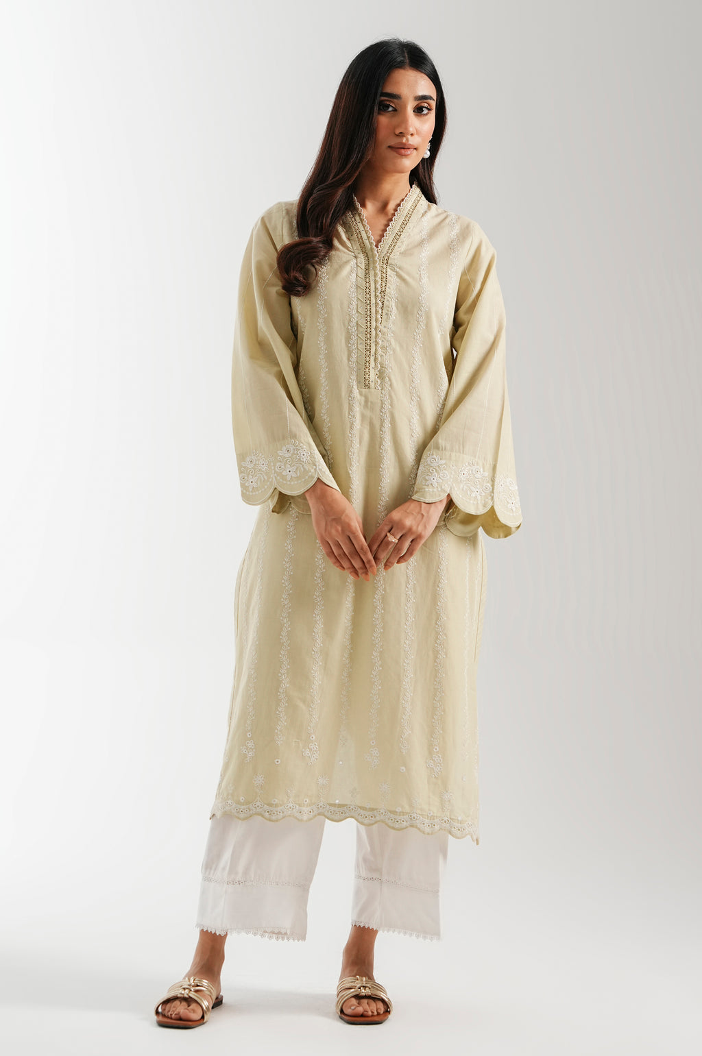 Stitched 1 Piece Embroidered Chikankari Shirt