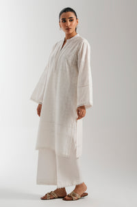 Stitched 1 Piece Embroidered Poplin Chikankari Top