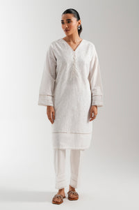 STITTCHED 1 PIECE EMBROIDERED POPLIN CHIKANKARI TOP