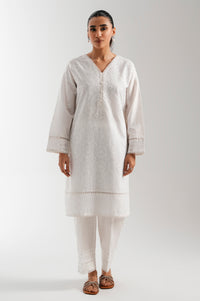 STITTCHED 1 PIECE EMBROIDERED POPLIN CHIKANKARI TOP