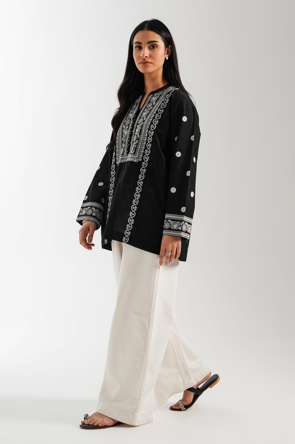 Stitched 1 Piece Embroidered Lawn Chikankari Top