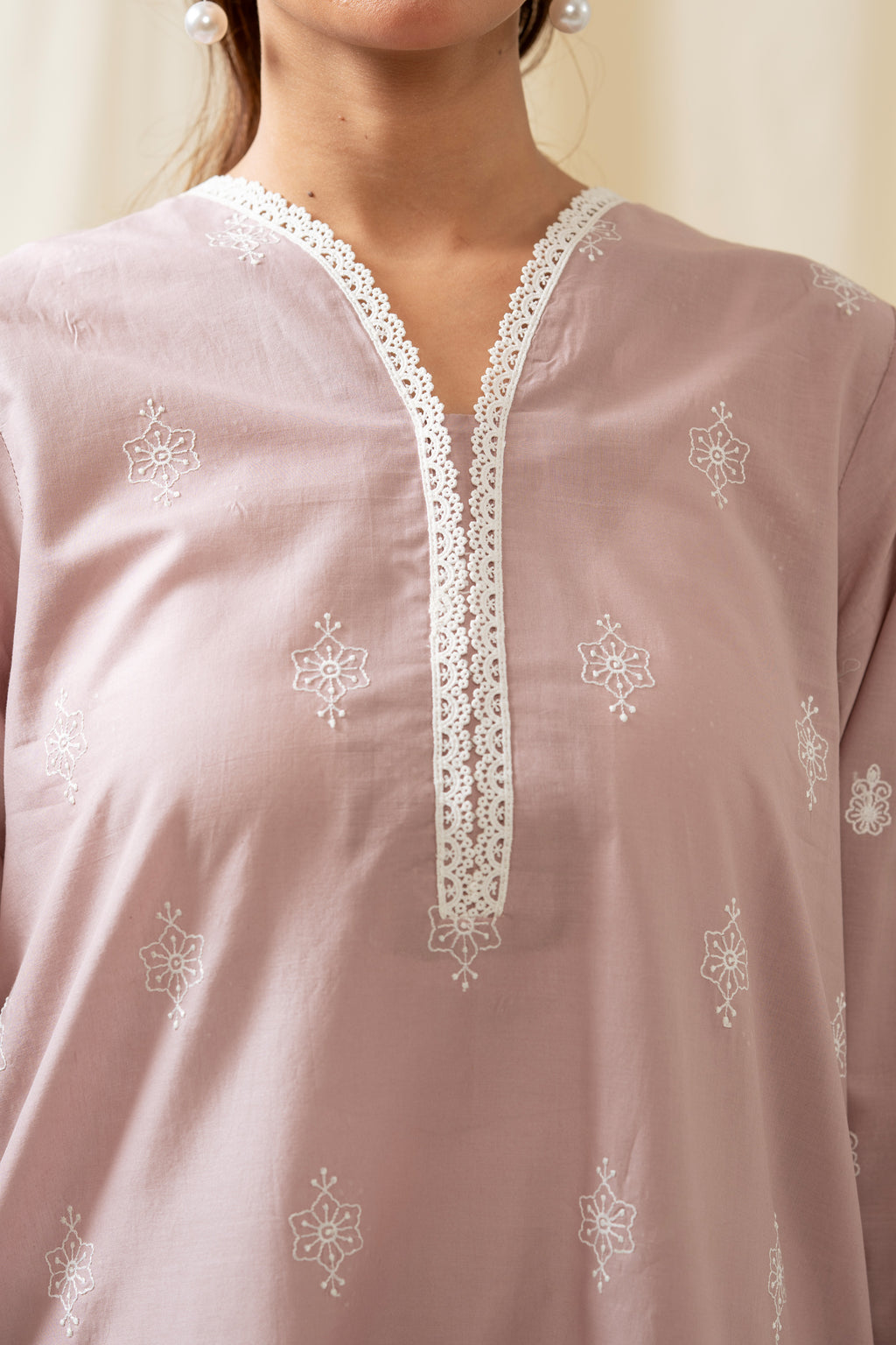 DYED CHIKANKARI LAWN SHIRT