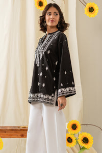 EMBROIDERED CHIKANKARI CAMBRIC STITCHED 1 PIECE SHIRT