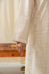 EMBROIDERED CHIKANKARI CAMBRIC STITCHED 1 PIECE SHIRT