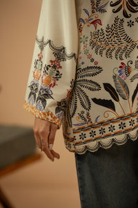 PRINTED POLY CAMBRIC STITCHED 1 PIECE TOP