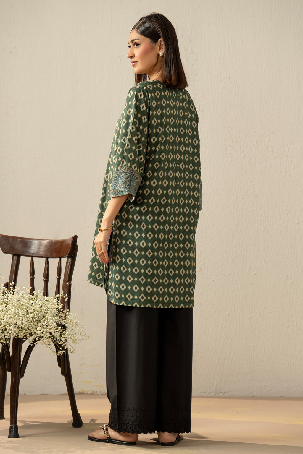 PRINTED VISCOSE STITCHED SHIRT
