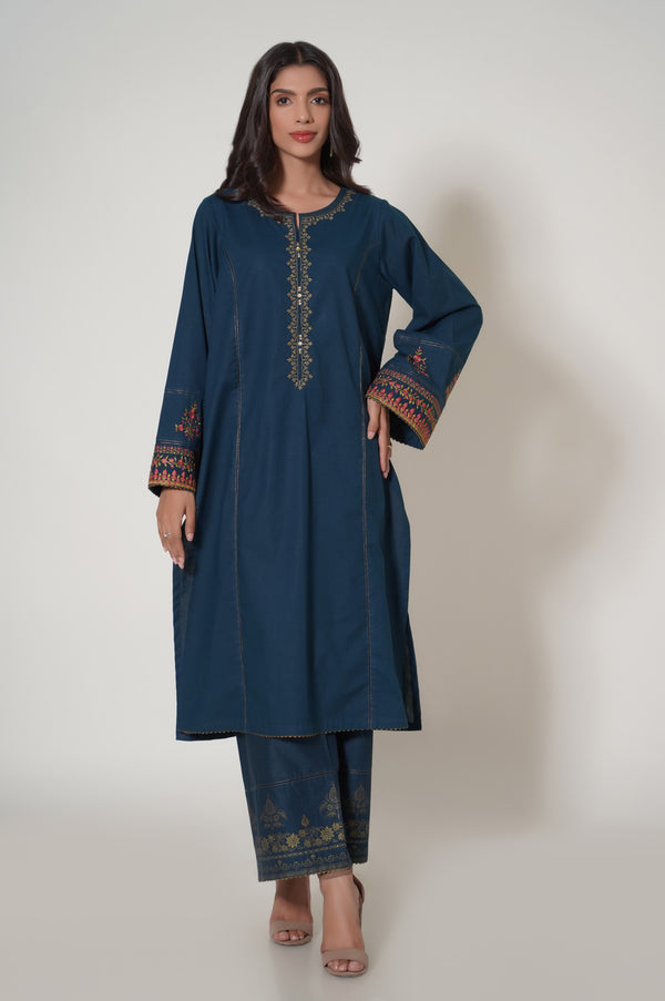 Unstitched 2 Piece Embroidered Cambric Suit