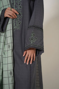Stitched 2 Piece Embroidered Textured Slub Suit