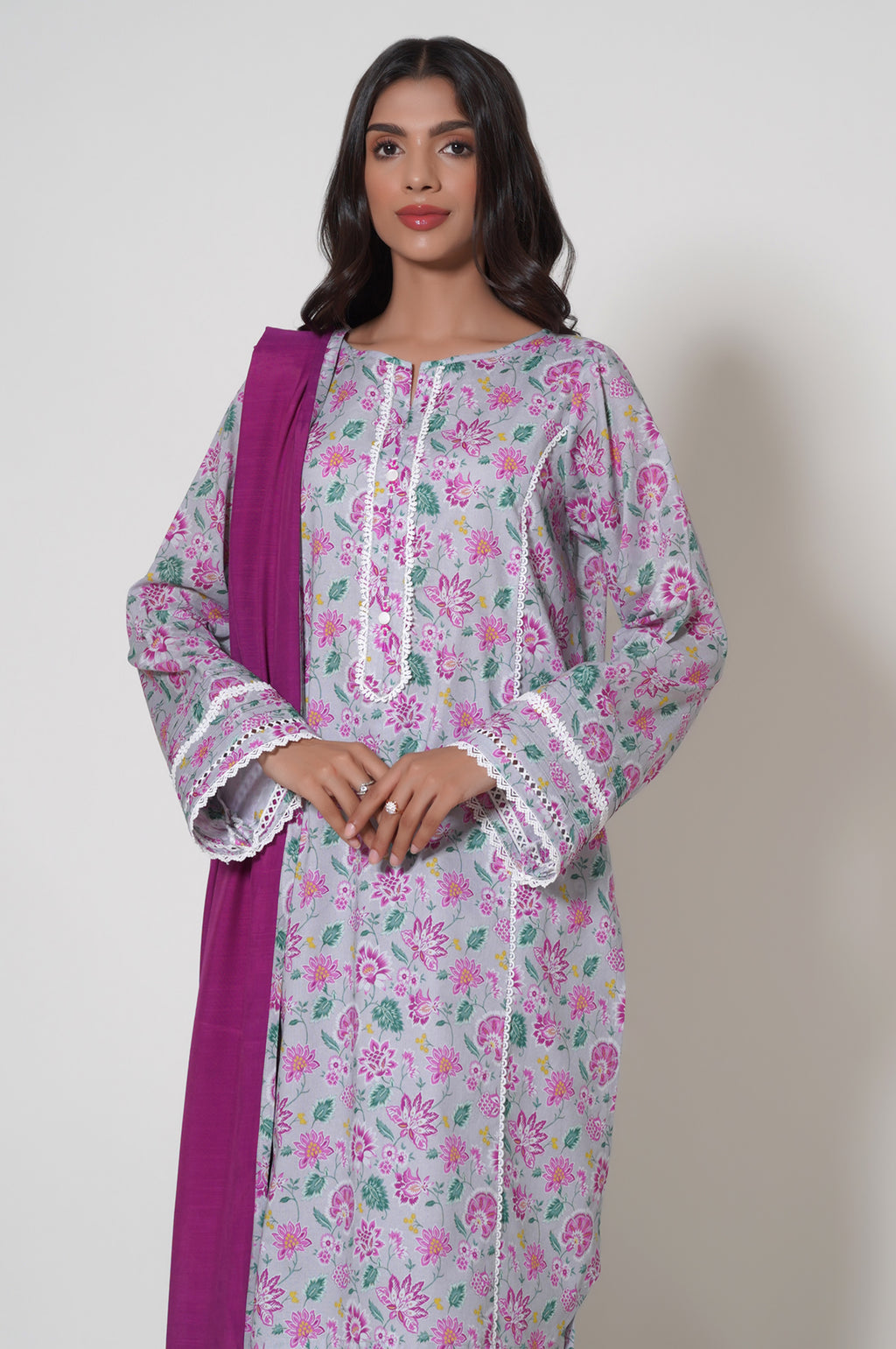 Stitched 2 Piece Printed Lawn Suit