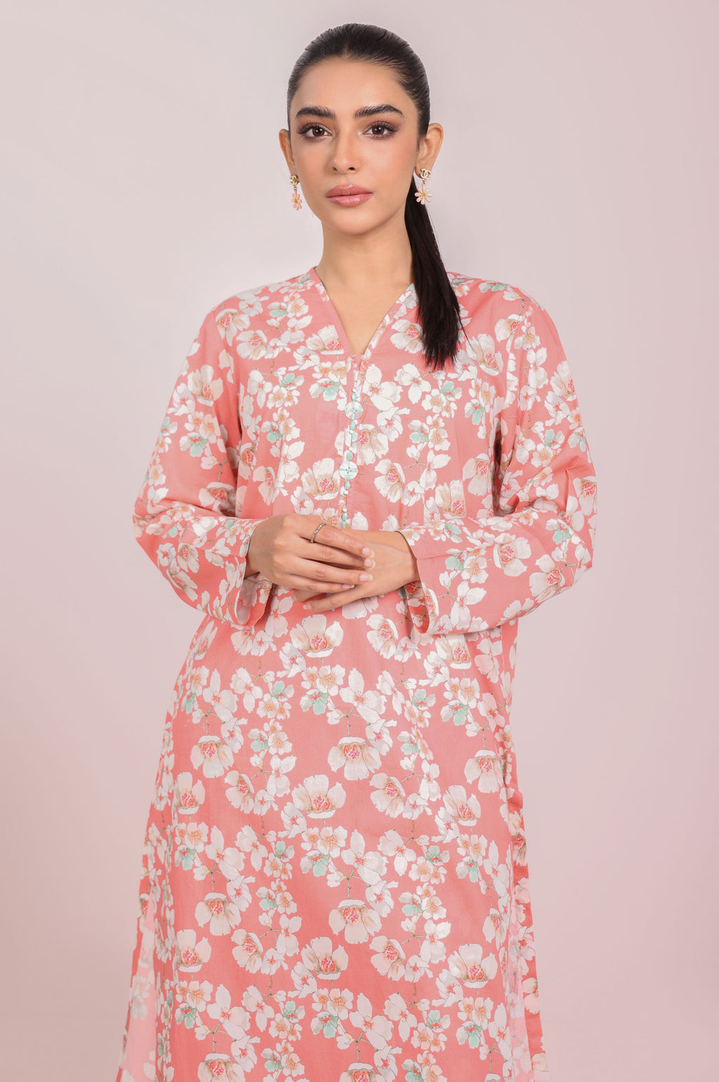 Stitched 2 Piece Printed Cambric Suit