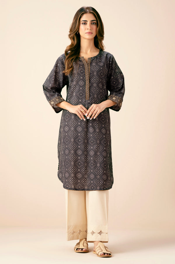 Stitched 1 Piece Printed Khaddar Shirt