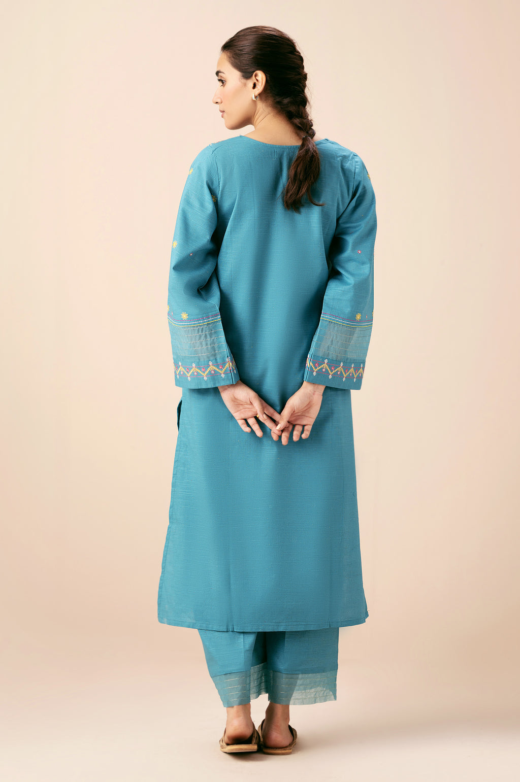 EMBROIDERED SHIRT BOTTOM SUIT