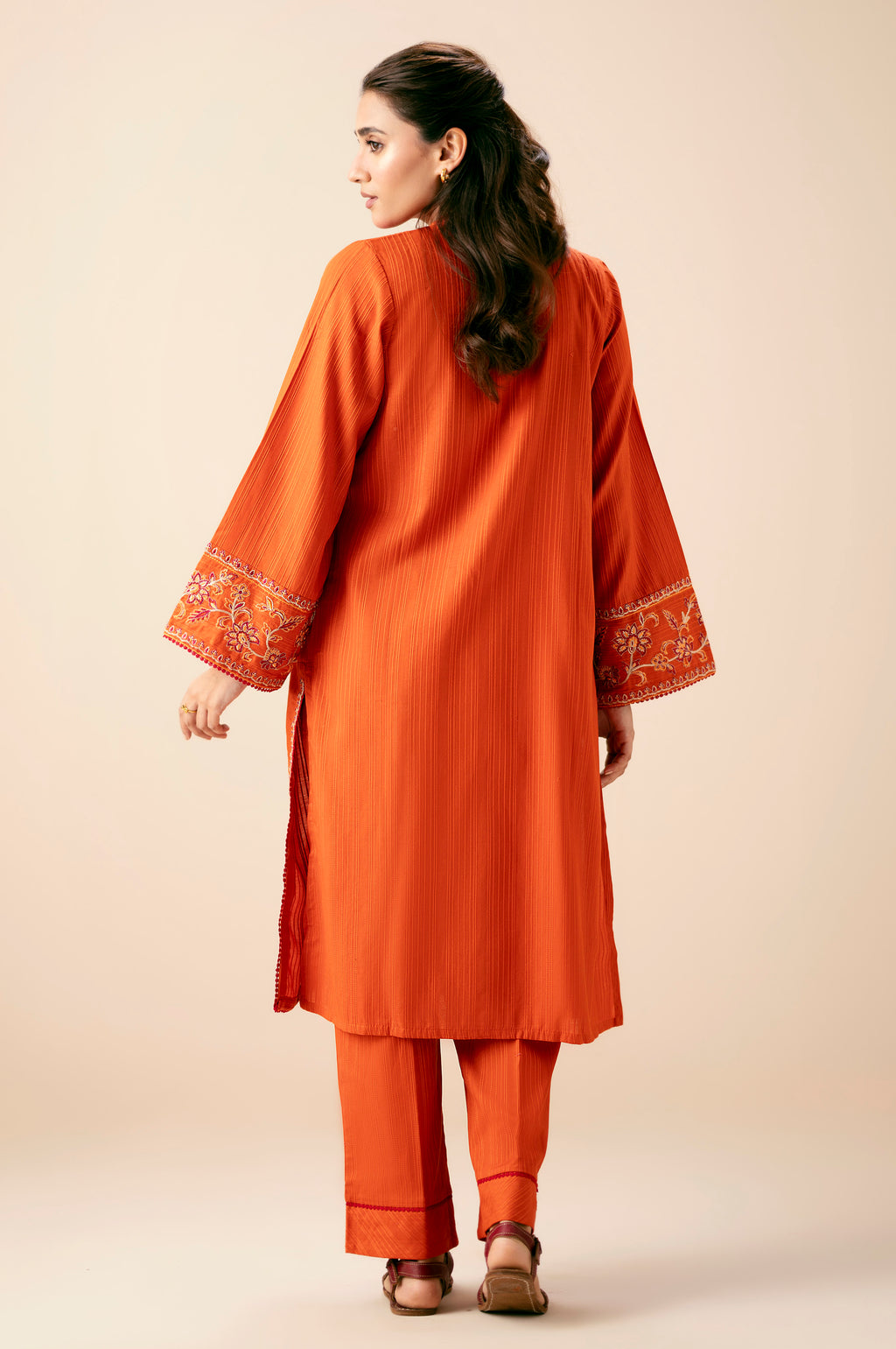 Stitched 2 Piece Textured Slub Suit