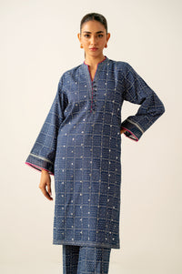 Stitched 2 Piece Printed Raw Silk Suit