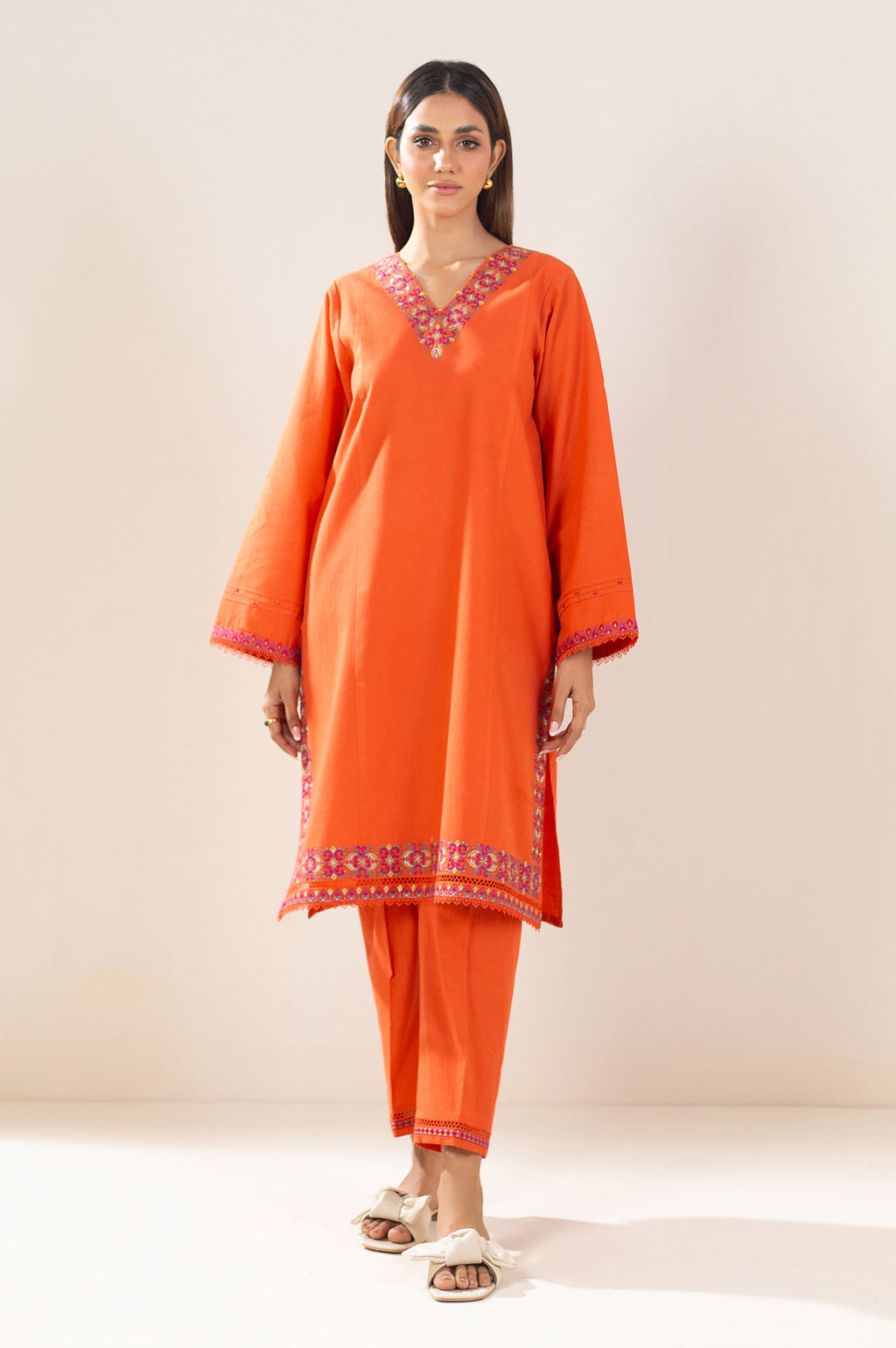 Stitched 2 Piece Embroidered Lawn Suit