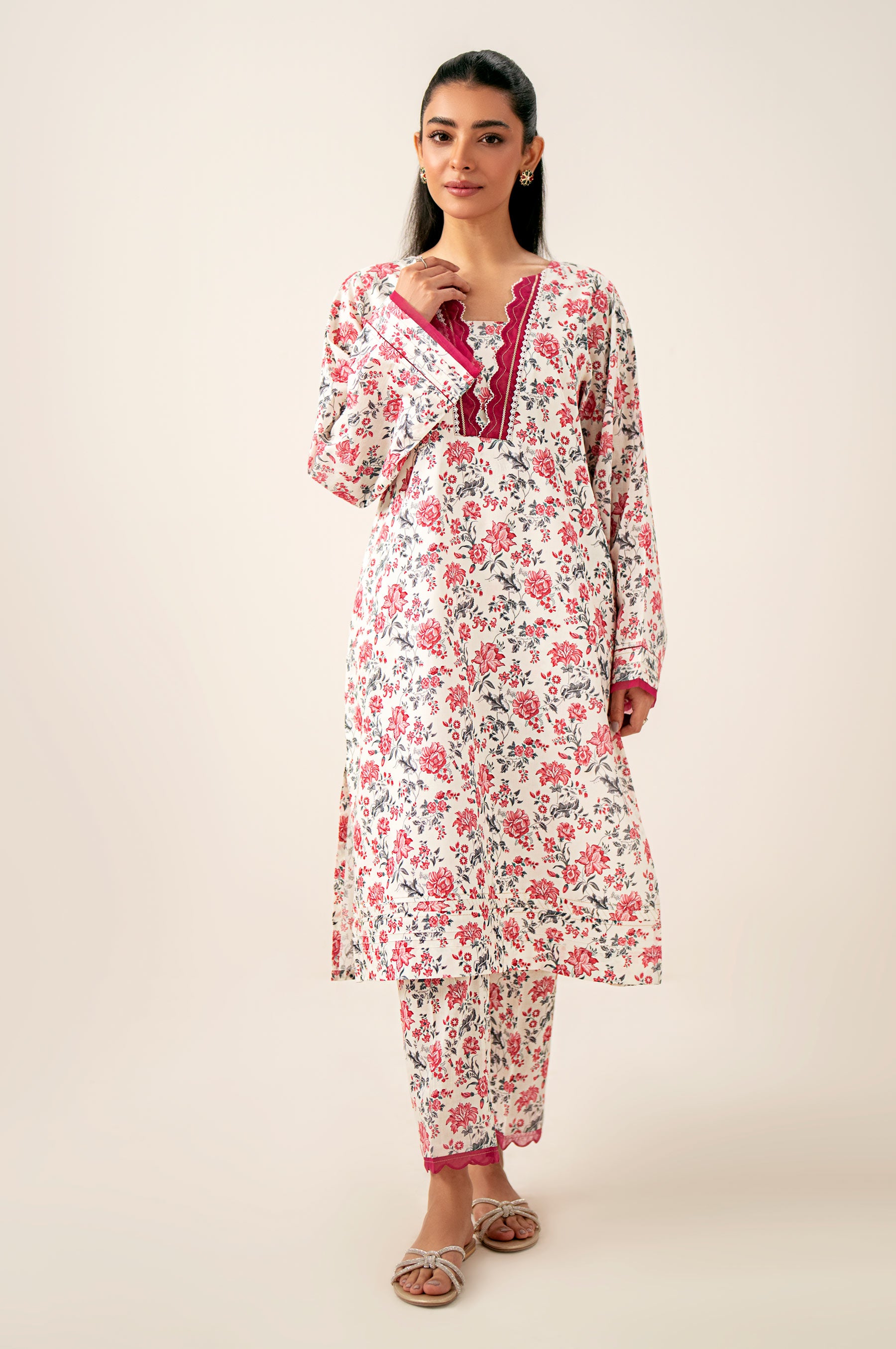 Stitched 2 Piece Printed Lawn Suit – Zeenwoman