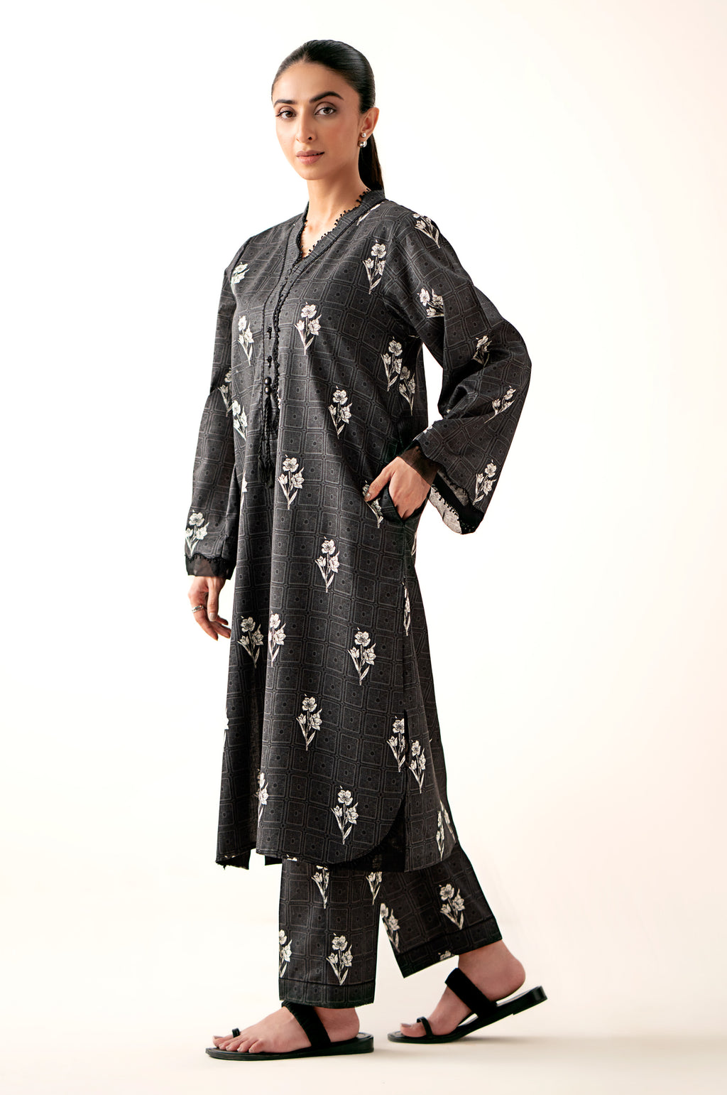 Stitched 2 Piece Printed Lawn Suit
