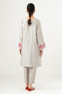 Stitched 2 Piece Embroidered Oak Silk Suit