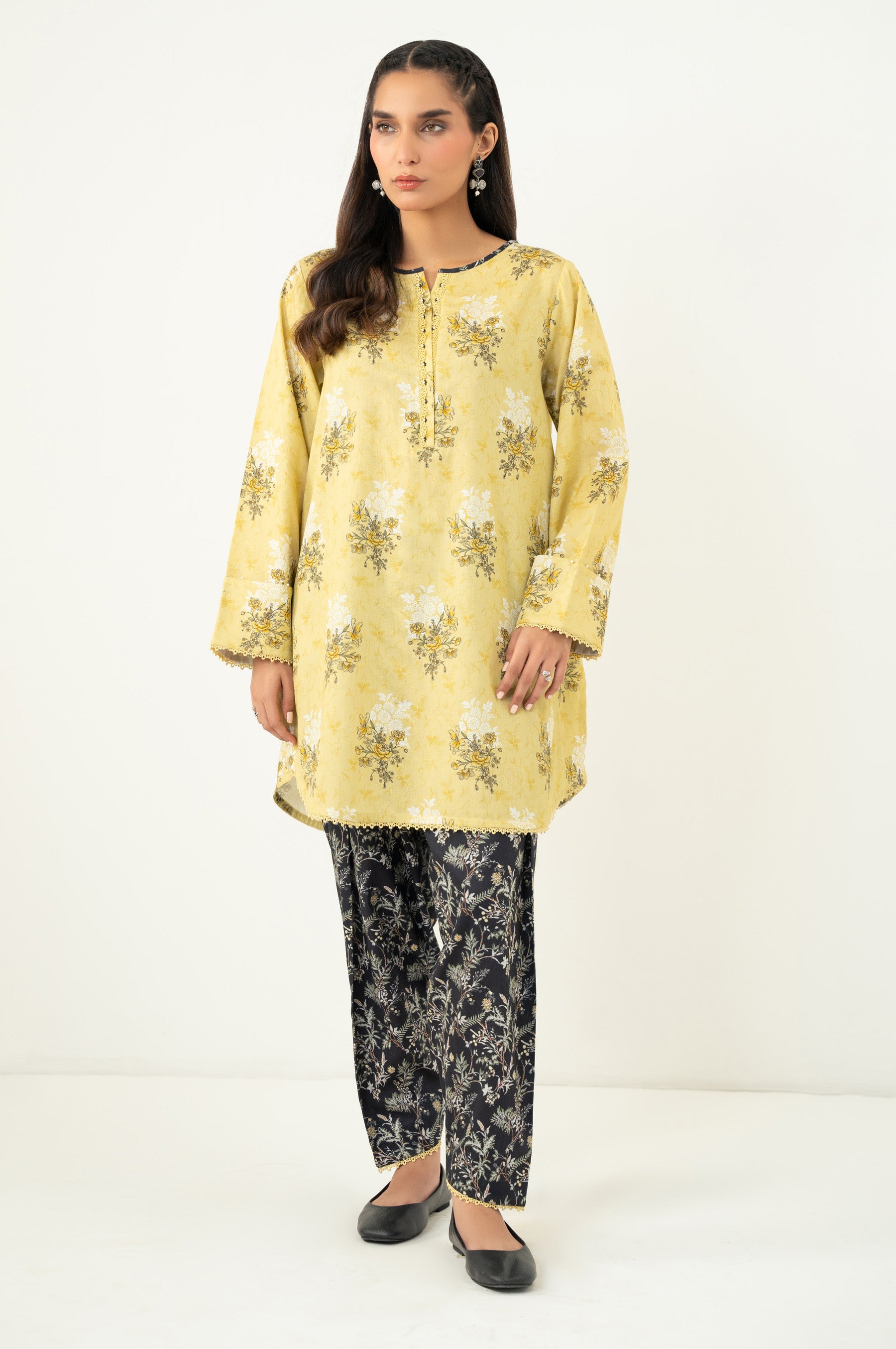 STITCHED PRINTED SHIRT BOTTOM