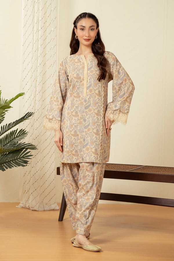 STITCHED EMBROIDERED SHIRT BOTTOM