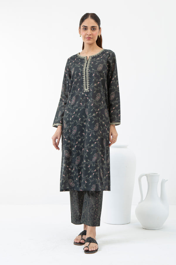 STITCHED EMBROIDERED SHIRT BOTTOM