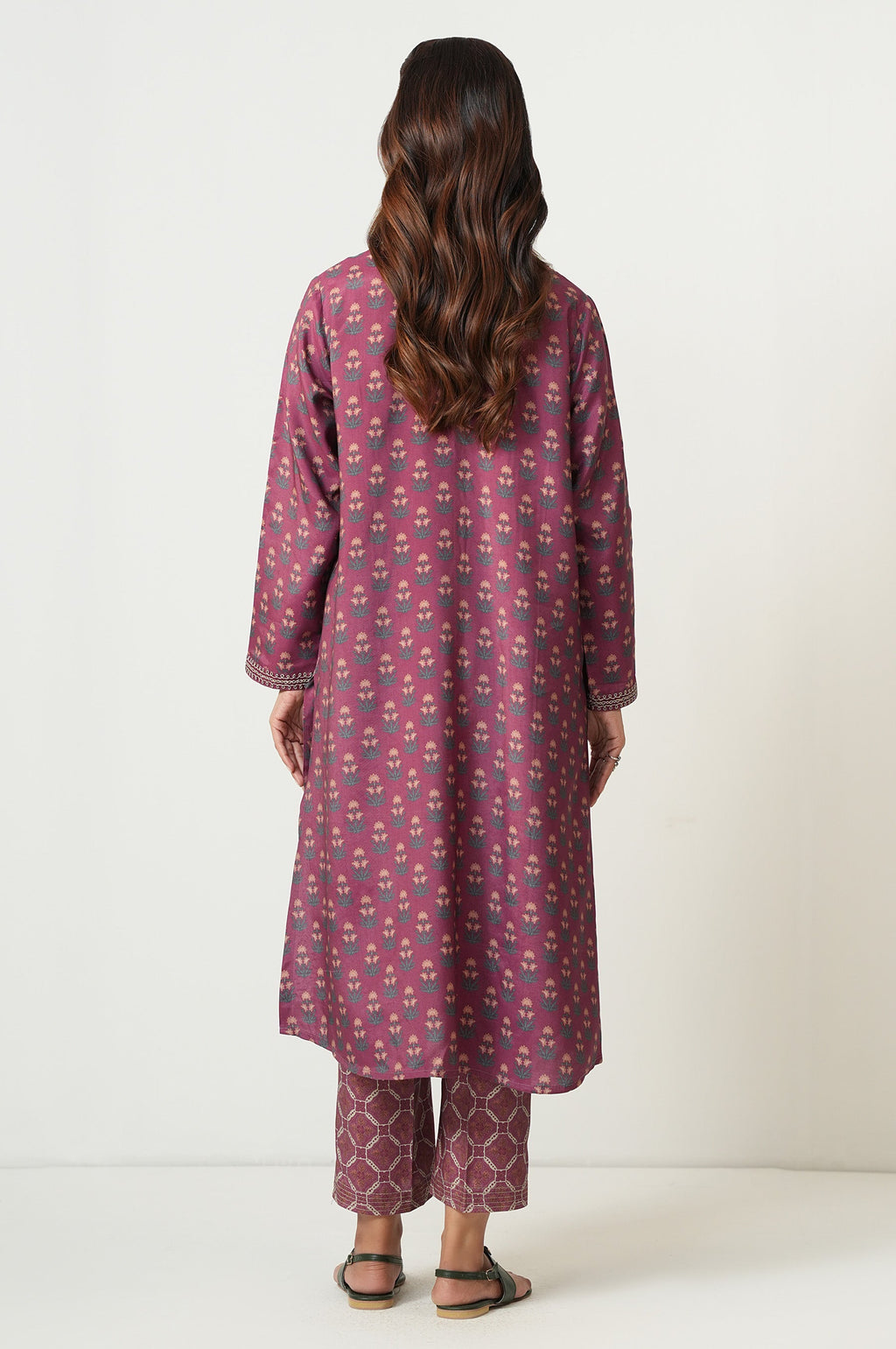 STITCHED PRINTED SHIRT BOTTOM