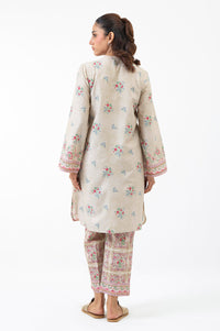 STITCHED EMBROIDERED CAMBRIC SUIT