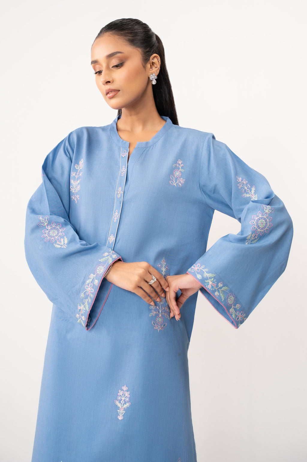 STITCHED EMBROIDERED SHIRT BOTTOM (FACTORY E-OUTLET)