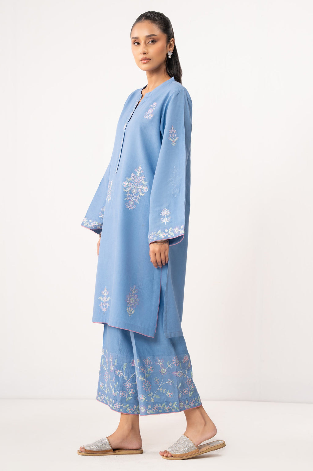 STITCHED EMBROIDERED SHIRT BOTTOM (FACTORY E-OUTLET)