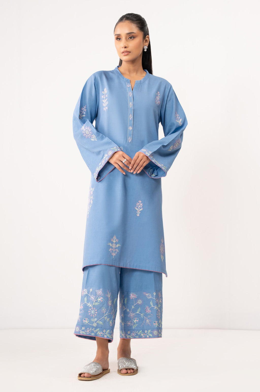 STITCHED EMBROIDERED SHIRT BOTTOM (FACTORY E-OUTLET)